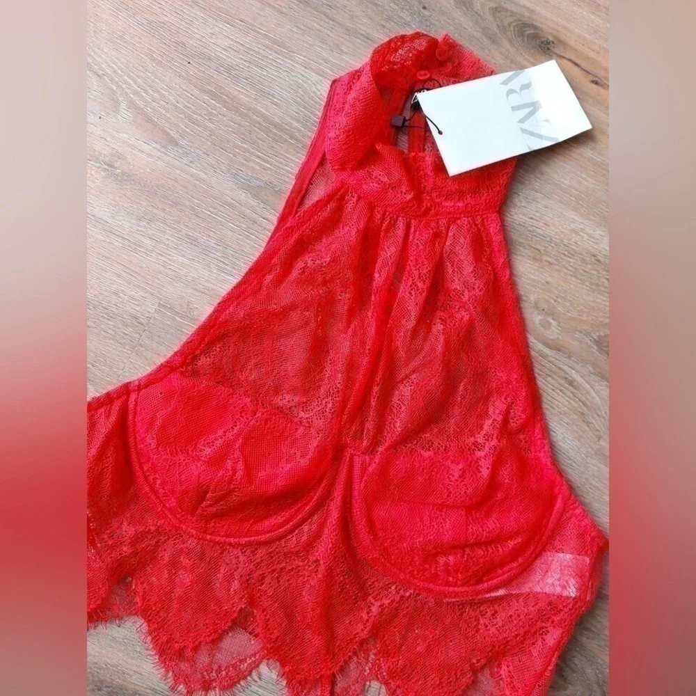 ZARA Dantelli lace halter top 1131/802 - Picture 4 of 7